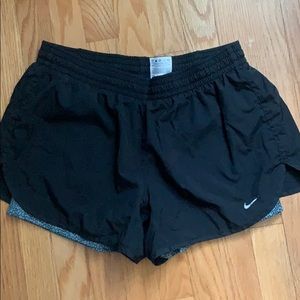 Nike dri fit running shorts with built in spandex
